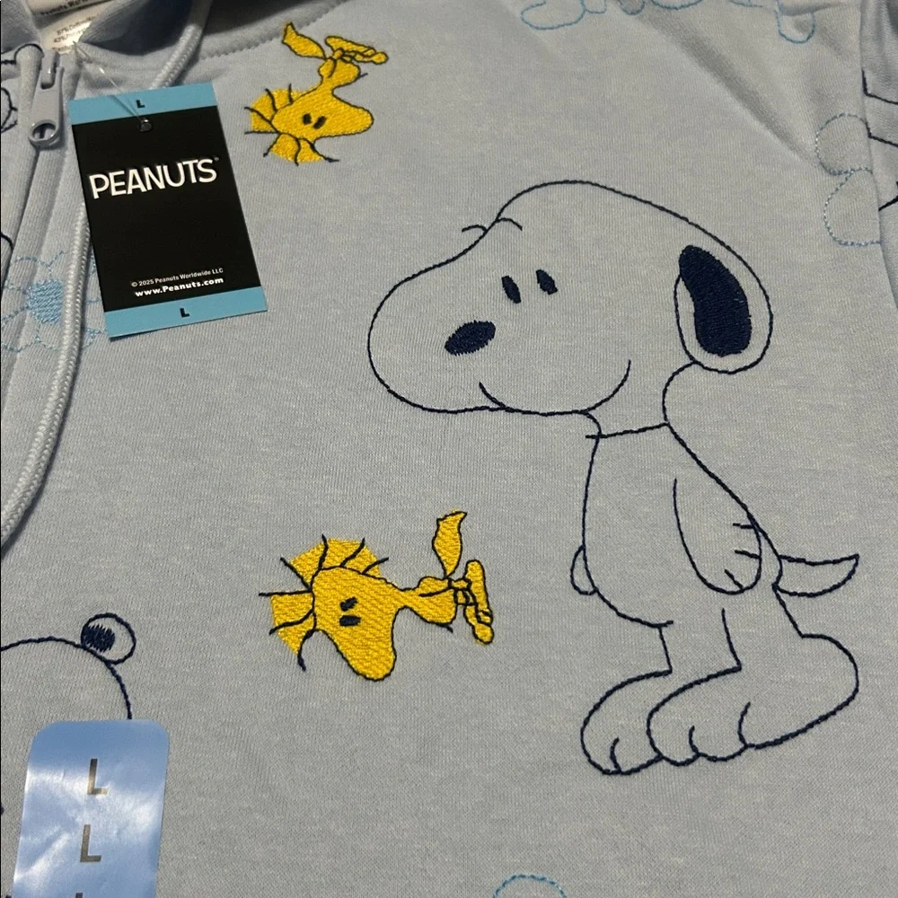 Disney Full Zip Hoodie with Embroidered Snoopy and Woodstock XL NWT - Picture 8 of 11